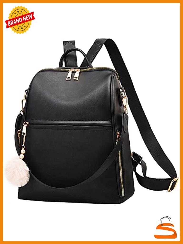 Fashion Backpack Purse For Women Pu Leather Waterproof Casual Travel Cute